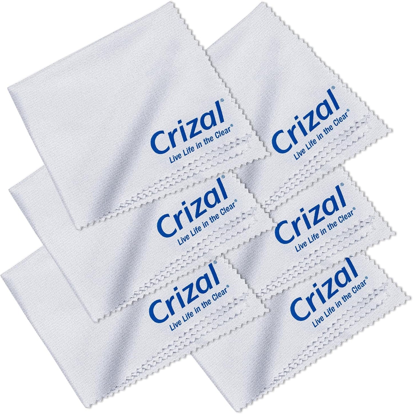 Crizal Microfiber Cleaning Cloths for Eyeglasses – Designed & Tested by CRIZAL® for AR-Coated Lenses – Safe Lens Cleaning Without Scratching-4 Pack